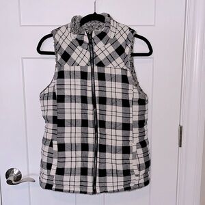 Plaid Sherpa Lined Vest